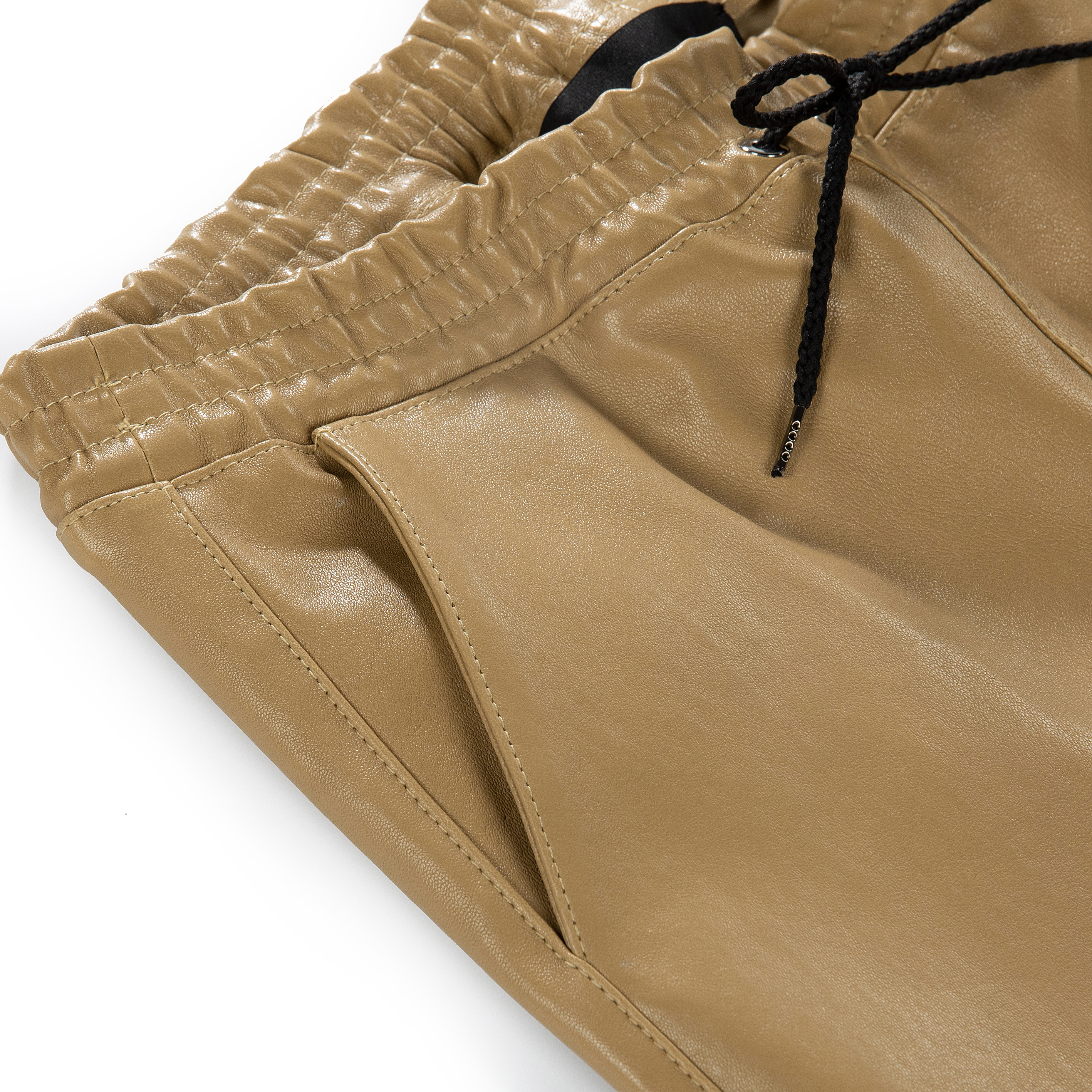 Leather stretch joggingpants