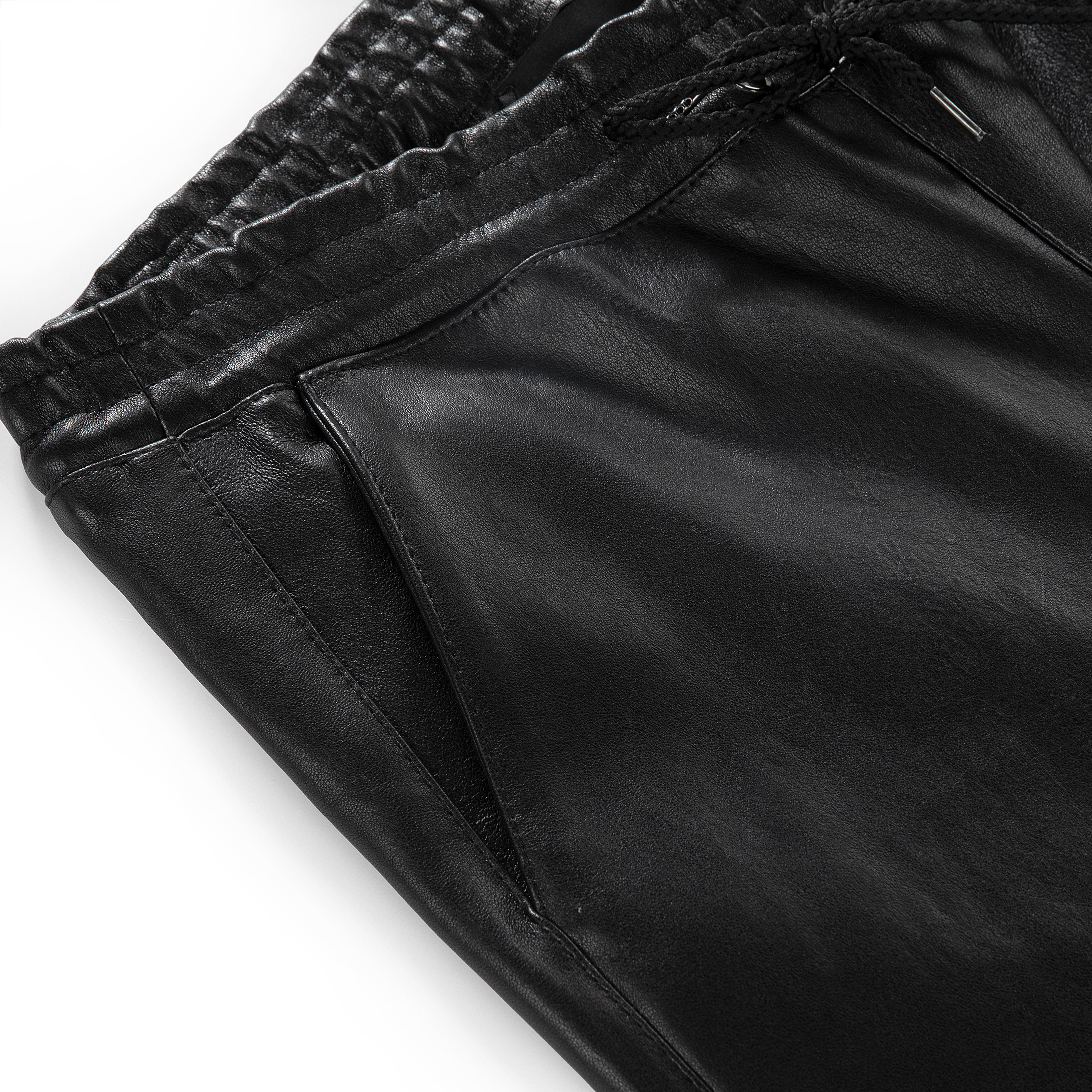 Leather stretch joggingpants